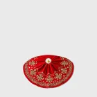 Christmas Tree Skirt - Red & Gold